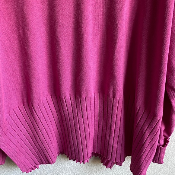 Ulla Popken Pink Ribbed Knit Sweater - Picture 3 of 10